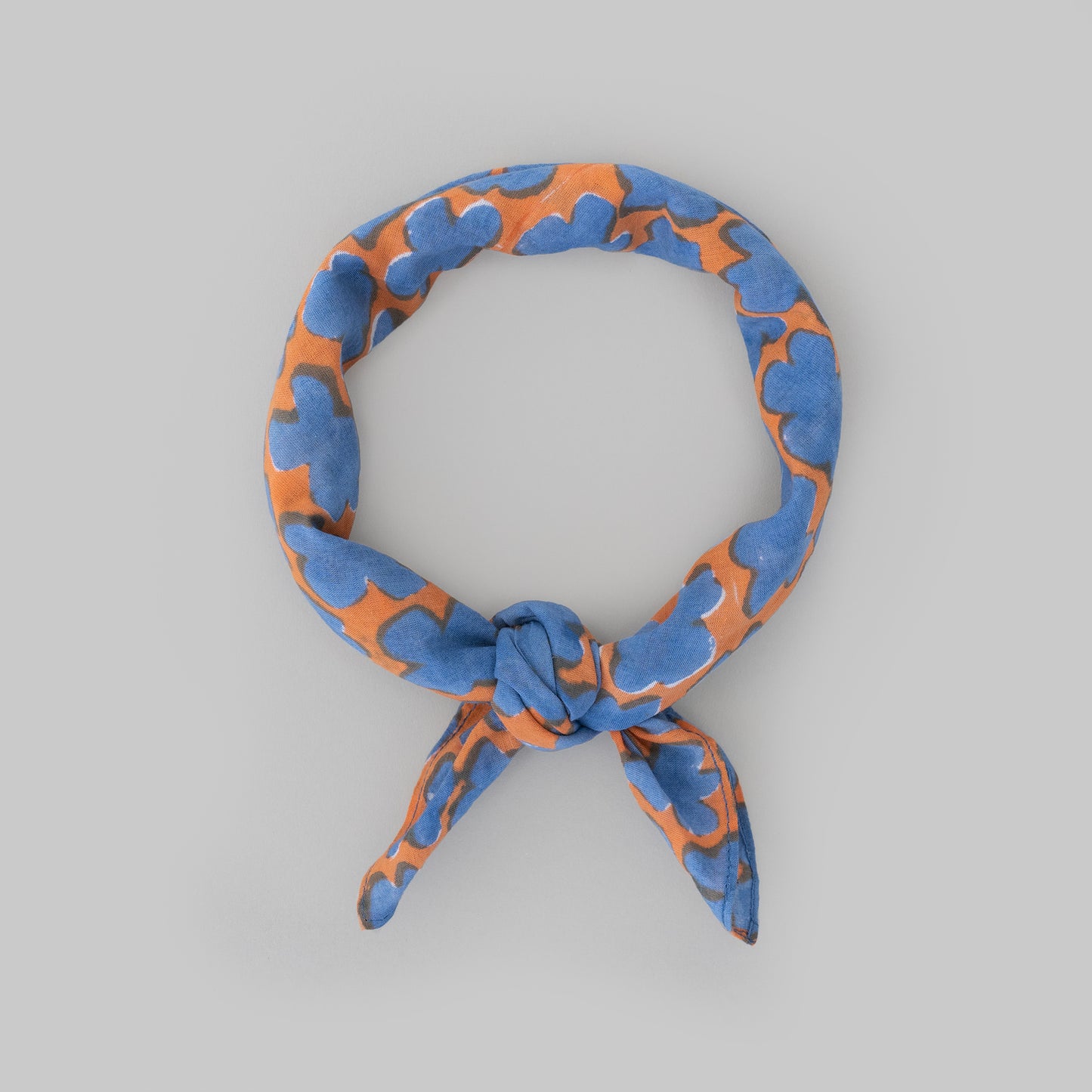 Orange and blue bandana