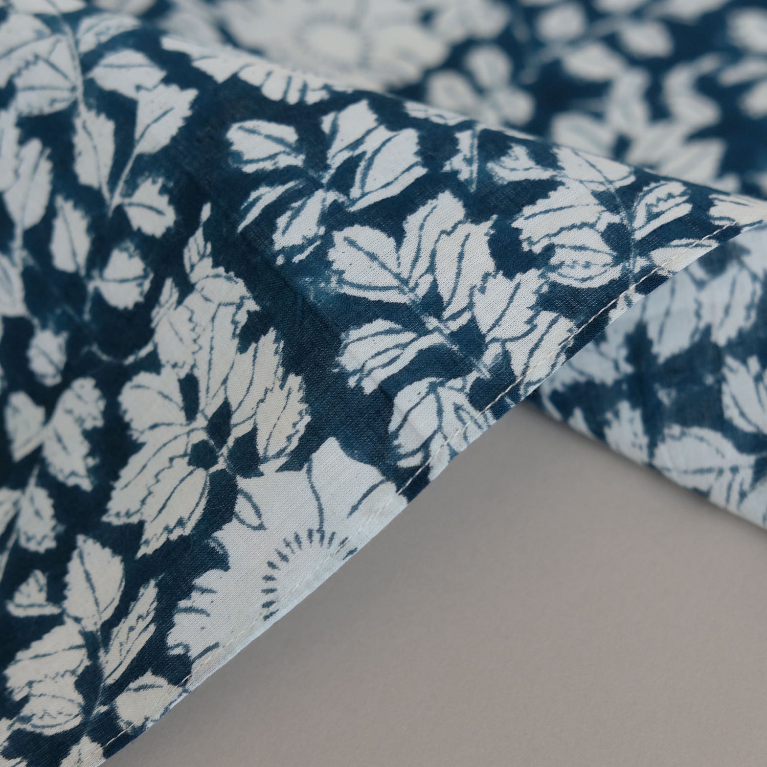 Blue and white floral bandana